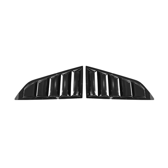 Geelife Fits 14-19 Chevy Corvette C7 Classic Style Side Rear Window Louvers Gloss Black