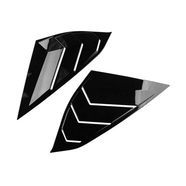 Gearzaar Gloss Black Rear Side Window Louvers For Honda Accord 2018-2022 (10th Gen) – ABS Plastic