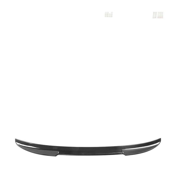 Geelife Fits 21-23 Ford Mustang Mach-E 4DR IKON Carbon Fiber Print MID Trunk Spoiler ABS