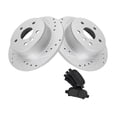 thumbnail image 1 of Geelife For 00-04 Avalon Sedan Rear Semi Metallic Brake Pad & 2s Performance Rotor Kit, 1 of 8