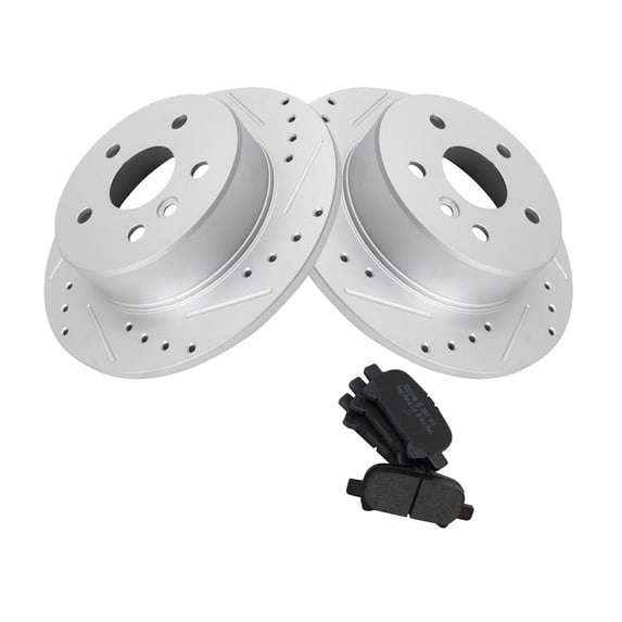 Geelife For 00-04 Avalon Sedan Rear Semi Metallic Brake Pad & 2s Performance Rotor Kit