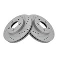 thumbnail image 1 of Geelife For 02-07 Rendezvous 01-05 Aztek Front Drilled Slotted Coated Brake Rotor Set, 1 of 5