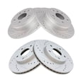 thumbnail image 1 of Geelife For 03-11 Element Drilled Slotted Front Rear G-Coated Brake Rotor Set, 1 of 5