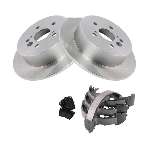 Geelife For 04-05 RAV4 Base 05 RAV4 L 05 RAV4 Sport Rear Ceramic Brake Pad & Rotor Kit