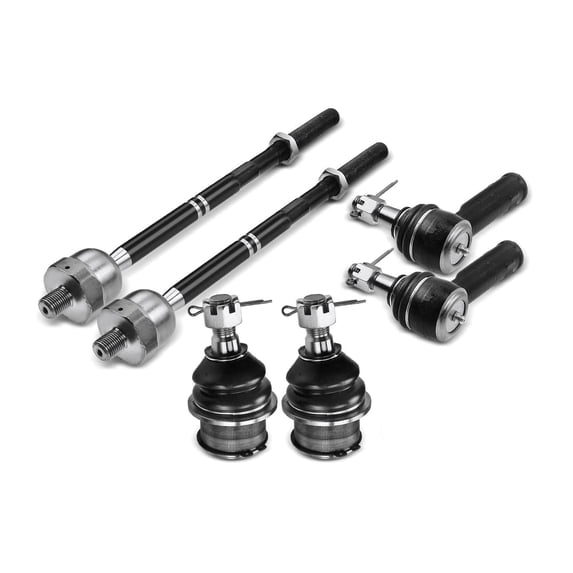 Geelife For 04-06 F-150 6Pcs Front Lower Tie Rod End & Ball Joint For 04-06 F-150 4WD