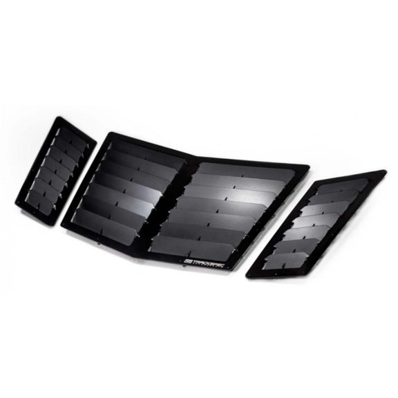 Geelife For 05-13 Corvette C6 Trackspec T1 GT2 Vented Heat Extractor Black Hood Louvers