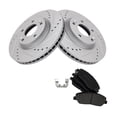 thumbnail image 1 of Geelife For 07-09 Santa Fe Front Ceramic Brake Pad and Performance Rotor Kit w/Fluids, 1 of 9