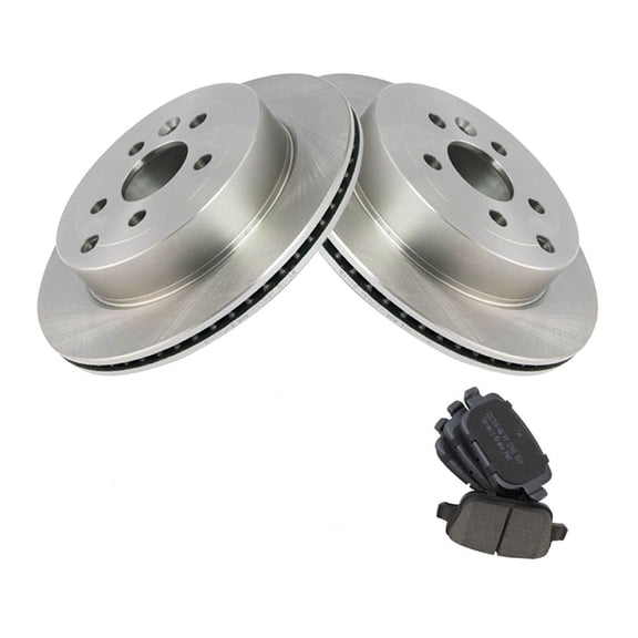 Geelife For 08-12 Land Rover LR2 Brake Pad & Rotor 5 stud Posi Ceramic Rear w/Chemicals