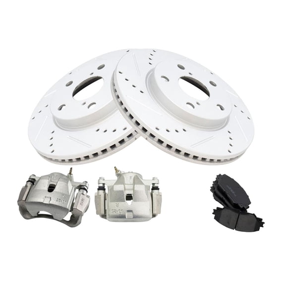 Geelife For 08-15 xB 11-18 RAV4 Front Ceramic Brake Pad Performance Rotor & Caliper Kit