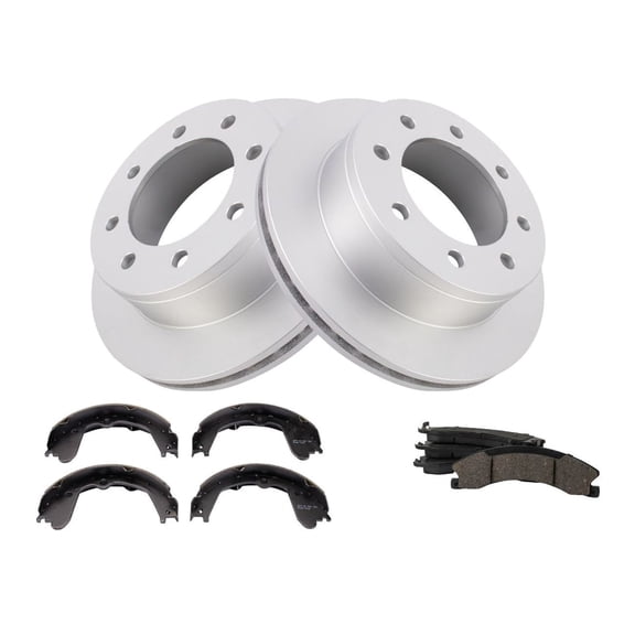 Geelife For 09-11 GMC Savana 3500 Base Cutaway Van Rear Ceramic Brake Pad & Rotor Kit