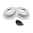thumbnail image 1 of Geelife For 09-15 Lancer 08-13 Outlander Rear Ceramic Brake Pad & Performance Rotor Kit, 1 of 8