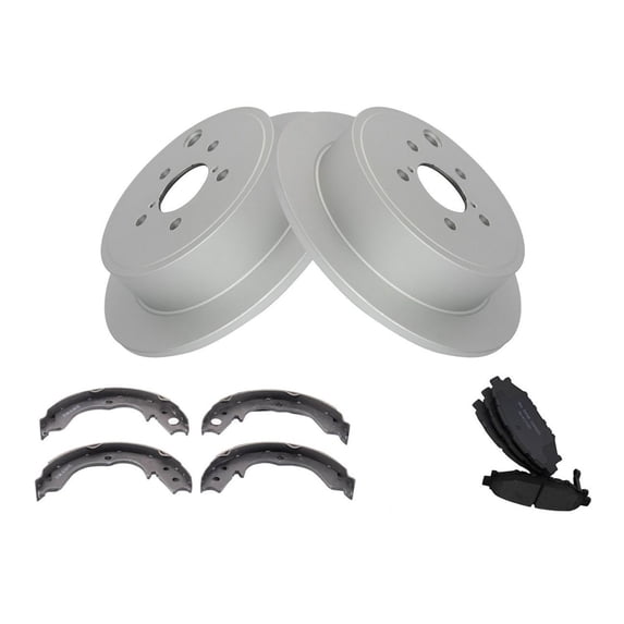 Geelife For 10-12 Legacy Sedan 10-12 Outback Wagon Rear Ceramic Brake Pad & Rotor Kit