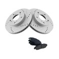 thumbnail image 1 of Geelife For 12-15 Civic LX 12 Civic EX Front Ceramic Brake Pad & Performance Rotor Kit, 1 of 9