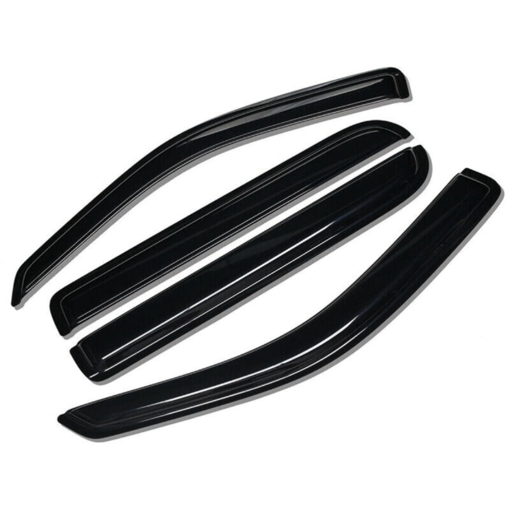 Smoke Sun Rain Visors – 2012–2018 Toyota Prius V – Tape-On, Sport Emblems Included