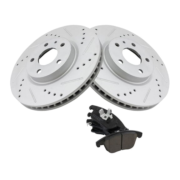 Geelife For 13-20 Fusion 13-16 MKZ Front Ceramic Brake Pad & Performance Rotor Kit
