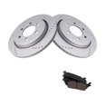 thumbnail image 1 of Geelife For 15-17 F-150 Rear Posi Ceramic Brake Pad & Performance Rotor Kit w/Chemicals, 1 of 9
