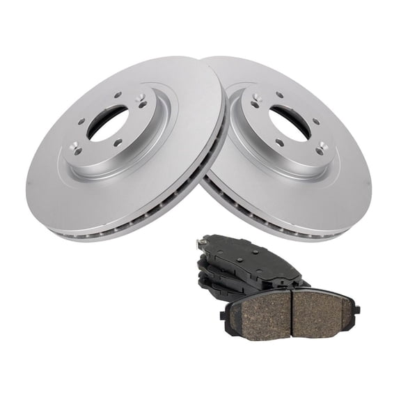 Geelife For 15-18 Sedona Mini Passenger Van Front Ceramic Brake Pad & Coated Rotor Kit