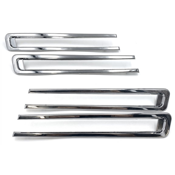 Geelife For 1962-65 Chevy II 1962-65 Acadian II Chrome Fender Scallops Trim Molding 4-pc