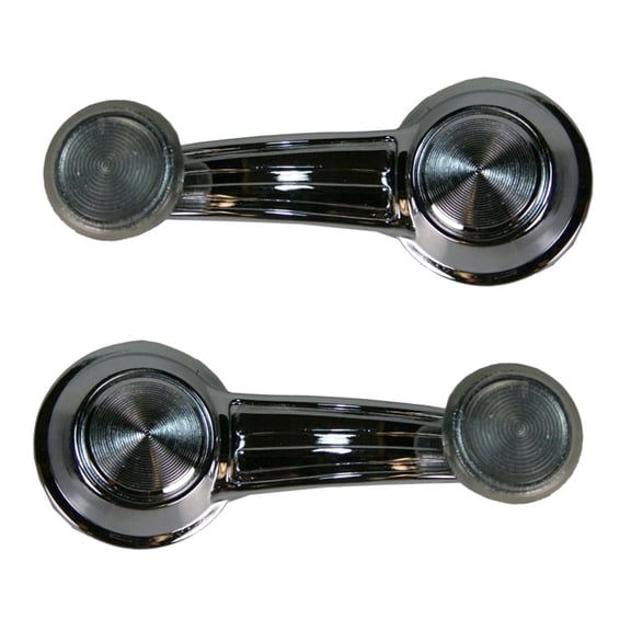 Geelife For 1973-1990 Buick Cadillac Chevrolet Window Crank Handles Chrome & Clear Set