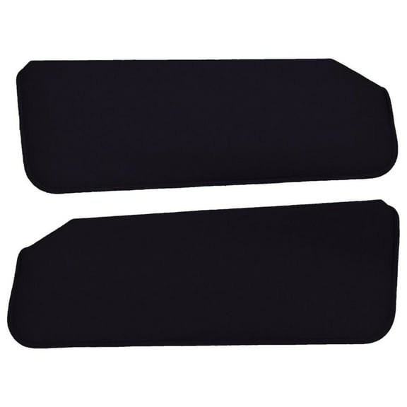 Geelife For 1988-1998 Chevy GMC Full Size Truck Sun Visors Pair Black Cloth *SV201-1559
