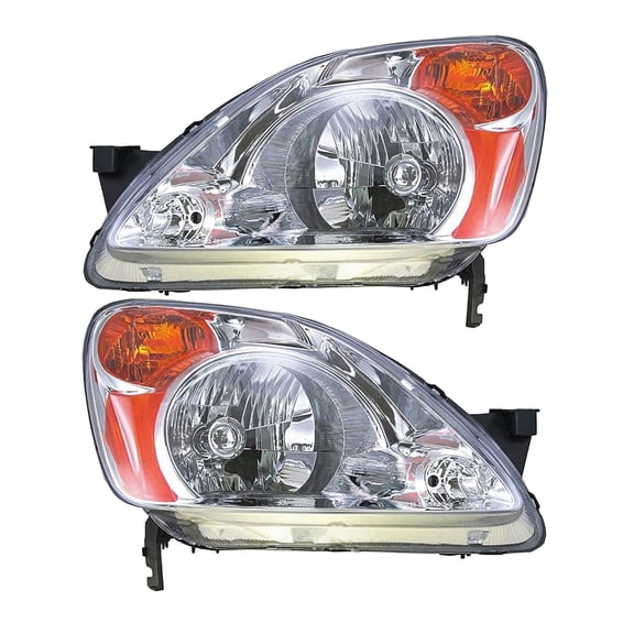 Geelife For 2002-2004 Honda CR-V Sport Utility Headlights Headlamps Left & Right Set