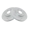thumbnail image 1 of Geelife For 2002-2011 CR-V Civic RSX Disc Brake Rotor Drilled & Slotted Front G-Coated, 1 of 9