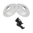 thumbnail image 1 of Geelife For 2003-2005 Explorer Sport Trac Rear Ceramic Brake Pad & Performance Rotor Kit, 1 of 9