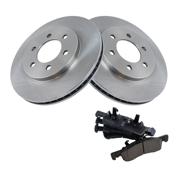 Geelife For 2003-2006 Expedition Navigator Front Rotor & Brake Ceramic Pad Kit w/Fluids