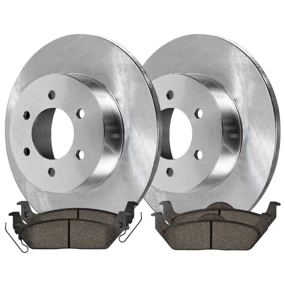 Geelife For 2004-2010 2011 Ford F-150 2006-2008 Mark LT 6 Stud Rear Rotors Ceramic Pads