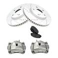 thumbnail image 1 of Geelife For 2006-2018 Toyota RAV4 Front Brake Calipers Ceramic Pads & Drilled Rotors, 1 of 9
