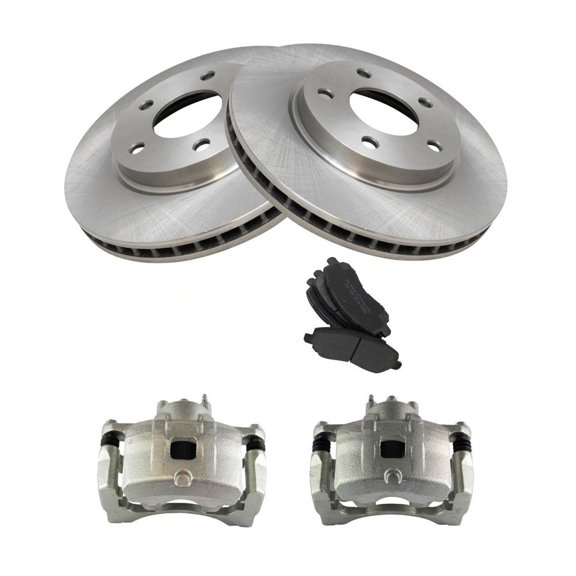 Geelife For 2008-2012 Dodge Caliber Hatchback Front Brake Calipers Pads & Rotors