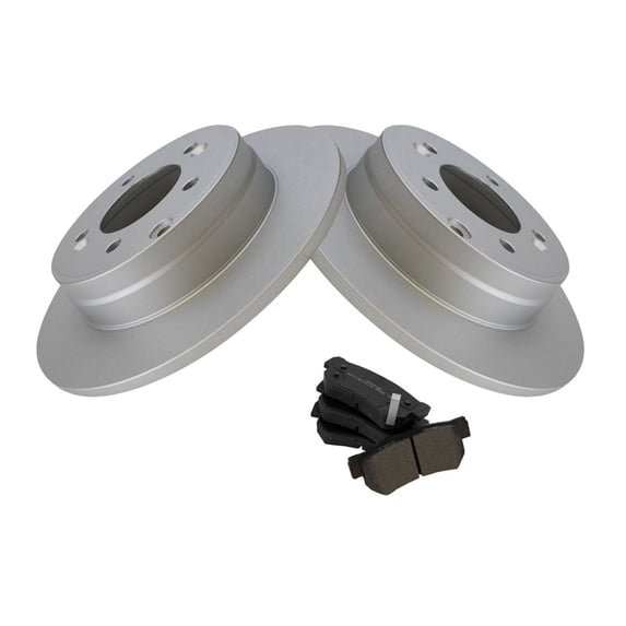 Geelife For 2009 Azera 2006-2008 Sonata Rear Semi-Metallic Brake Pad & Coated Rotor Kit