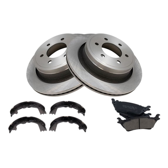 Geelife For 2012-2016 Ford F-150 Rear Ceramic Brake Pad & Rotor Kit