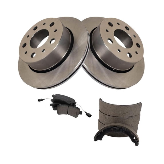Geelife For 2014-2016 Ram 1500 2500 3500 ProMaster Rear Brake Pad & Rotor Kit