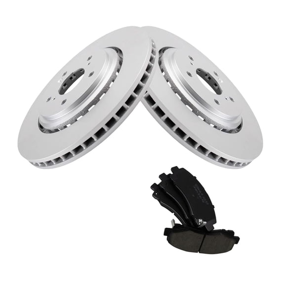 Geelife For 2015-2019 TLX Sedan Front Posi Ceramic Disc Brake Pad & Coated Rotor Kit