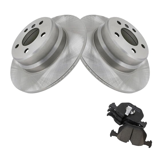 Geelife For BMW 00-06 X5 Rear Posi Ceramic Brake Pad & Rotor Kit w/Chemicals