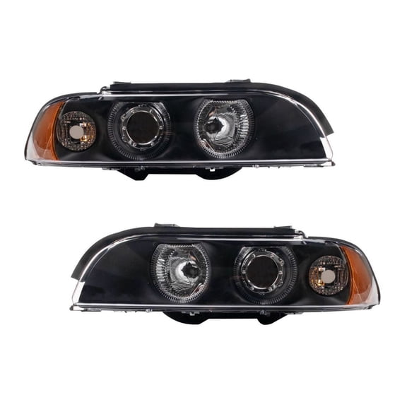 Geelife For BMW 97-00 528i Base 97-00 540i Base Dual Halo Projector Headlight Set