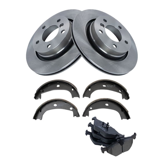 Geelife For BMW 99 328i Convertible 99 328i Sedan Rear Ceramic Brake Pad & Rotor Kit