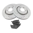 thumbnail image 1 of Geelife For Beetle Golf Jetta Front Semi-Metallic Brake Pad & Performance Rotor Kit, 1 of 8