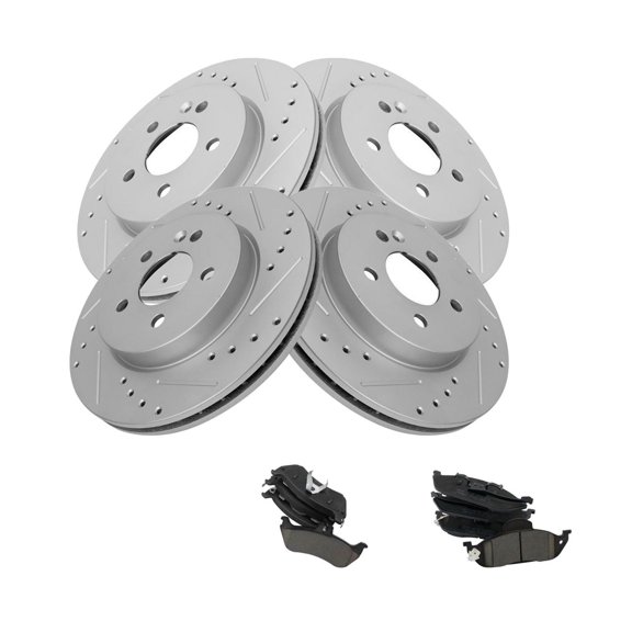 Geelife For Benz Front & Rear Ceramic Brake Pad & Performance Rotor Kit w/Chemicals