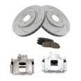 thumbnail image 1 of Geelife For C/V Grand Caravan Routan Front Brake Calipers Ceramic Pads Drilled Rotors, 1 of 10