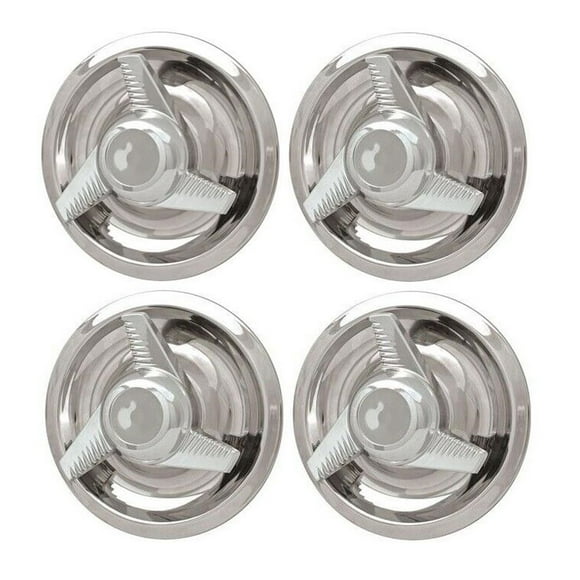 Geelife For Carlo Chevelle Corvette Monte 14" 15" Wheel CENTER HUB CAP SET 3-Bar Spinner