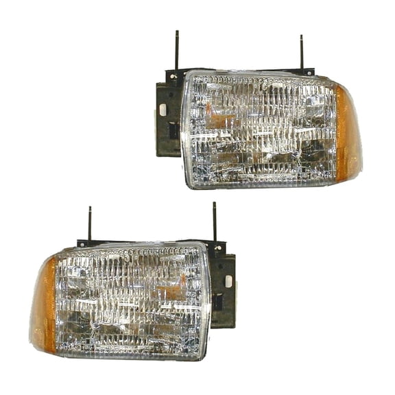 Geelife For Chevrolet 95-97 Blazer Sport Utility Headlights Headlamps Left & Right Set