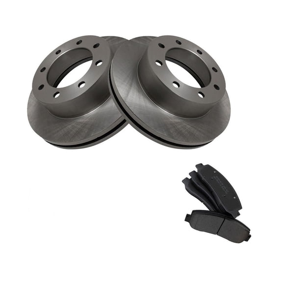 Geelife For Ford 05-12 F-350 Super Duty Brake Pad & Rotor Kit Metallic Front w/Chemicals