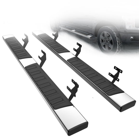 Geelife For Ford Crew Cab 6" Running Boards Nerf Bar Side Steps Silver