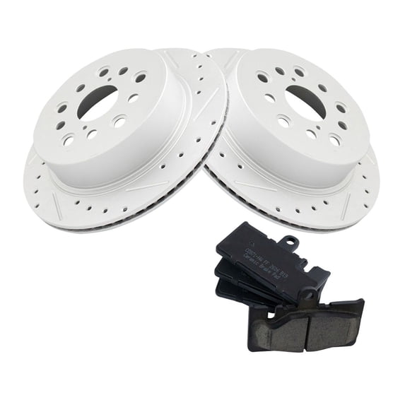 Geelife For Lexus LS430 Rear Posi Ceramic Brake Pad & Performance Rotor Kit Left Set
