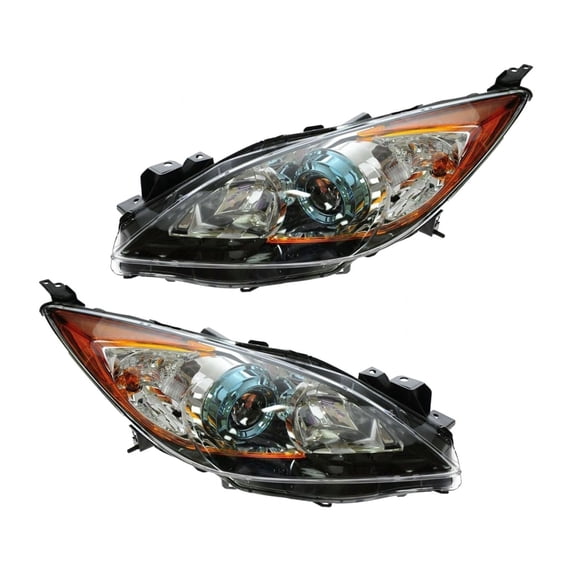 Geelife For Mazda 12-13 3 Sedan 12-13 3 Hatchback Headlight Headlamp Halogen Set of 2