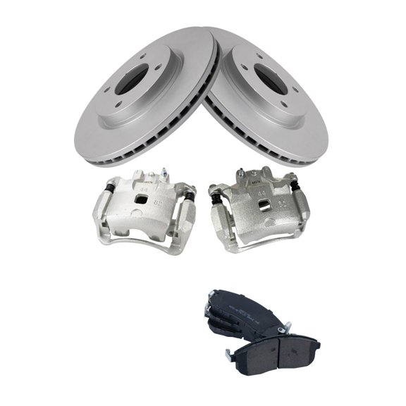 Geelife For Nissan 2009-2014 Cube 2007-2012 Versa Front Brake Calipers Pads & Rotors