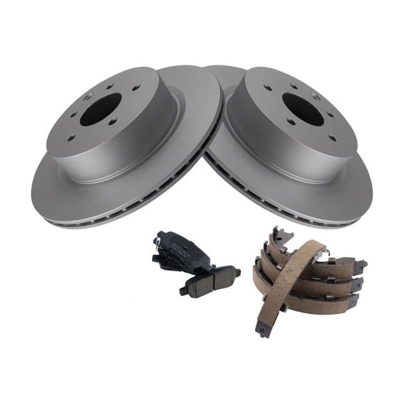 Geelife For Nissan 2009-2014 Maxima S 2009-2014 Maxima SV Rear Brake Pad & Rotor Kit