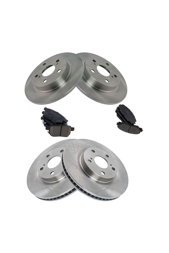 For Scion 2011-2016 tC Base Coupe Front & Rear Brake Pads & Rotor Kit